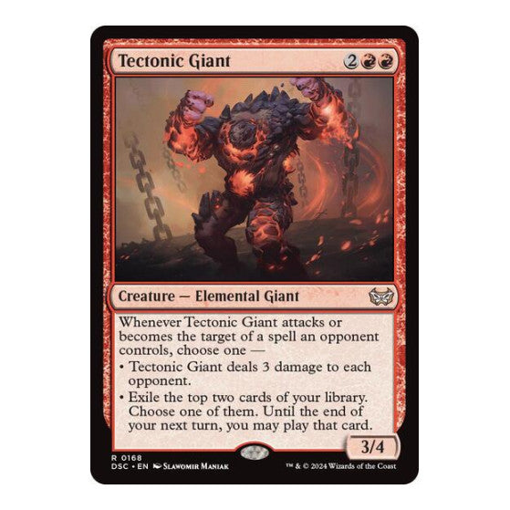 Tectonic Giant (DSC) #168 Rare (Lightly Played) Commander: Duskmourn: House of Horror Magic: The Gathering: 2024