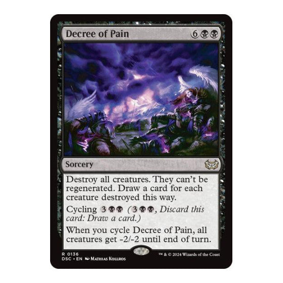 Decree of Pain (DSC) #136 Rare Commander: Duskmourn: House of Horror Magic: The Gathering: 2024
