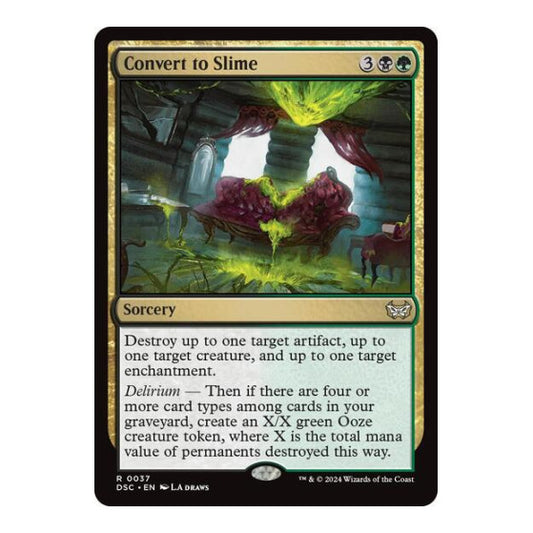 Convert to Slime (DSC) #37 Rare (Lightly Played) Commander: Duskmourn: House of Horror Magic: The Gathering: 2024