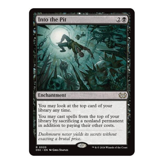 Into the Pit (DSC) #20 Rare (Lightly Played) Commander: Duskmourn: House of Horror Magic: The Gathering: 2024
