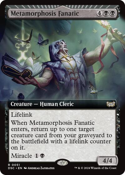 Metamorphosis Fanatic Extended Art (DSC) #51 Rare (Near Mint) Commander: Duskmourn: House of Horror Magic: The Gathering: 2024