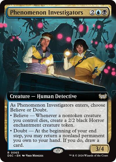 Phenomenon Investigators Extended Art (DSC) #65 Rare (Lightly Played) Commander: Duskmourn: House of Horror Magic: The Gathering: 2024