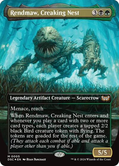 2024 Magic: Commander: Duskmourn: House of Horror (DSC) - Rendmaw Creaking Nest Borderless (#5, Mythic Rare) (Foil, Lightly Played)