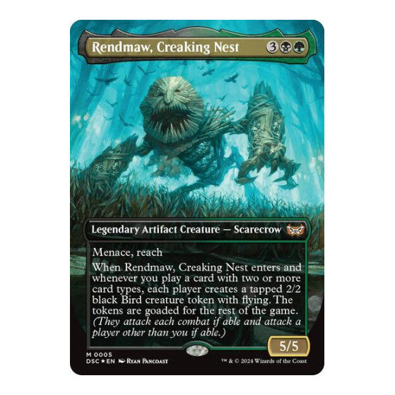 Rendmaw Creaking Nest Borderless (DSC) #5 Mythic Rare (Foil Lightly Played) Commander: Duskmourn: House of Horror Magic: The Gathering: 2024