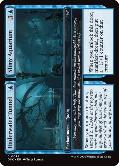 Underwater Tunnel Slimy Aquarium (DSK) #79 Common Duskmourn: House of Horror Magic: The Gathering: 2024