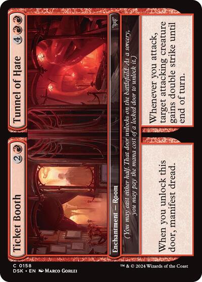 Ticket Booth Tunnel of Hate (DSK) #158 Common Duskmourn: House of Horror Magic: The Gathering: 2024