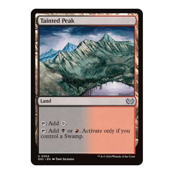 Tainted Peak (DSC) #304 Uncommon (Lightly Played) Commander: Duskmourn: House of Horror Magic: The Gathering: 2024