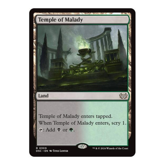 Temple of Malady (DSC) #309 Rare (Lightly Played) Commander: Duskmourn: House of Horror Magic: The Gathering: 2024
