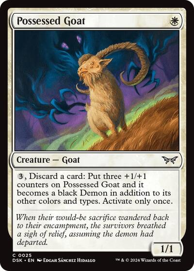 2024 Magic: Duskmourn: House of Horror (DSK) - Possessed Goat (#25, Common)