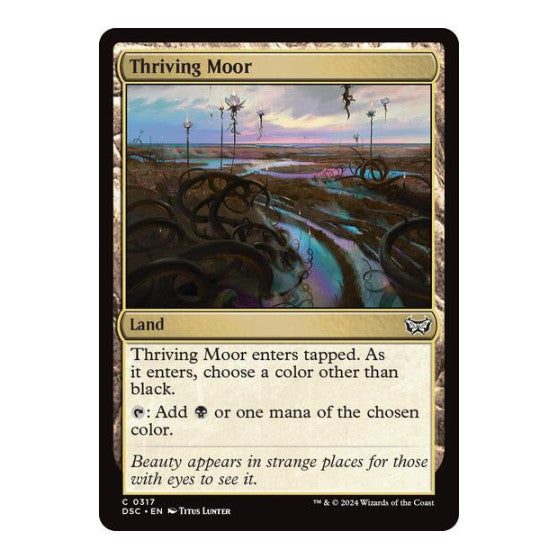 Thriving Moor (DSC) #317 Common (Lightly Played) Commander: Duskmourn: House of Horror Magic: The Gathering: 2024