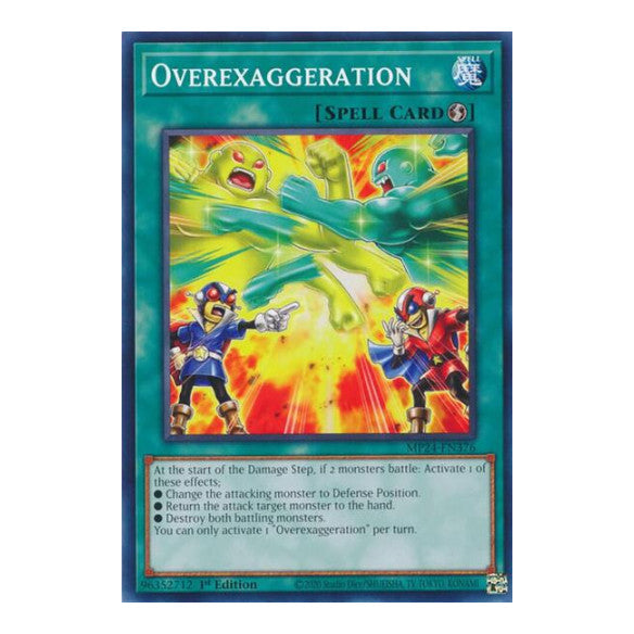 Overexaggeration (MP24) #MP24-EN376 Common / Short Print (1st Edition Near Mint) 25th Anniversary Tin: Dueling Mirrors YuGiOh: 2024