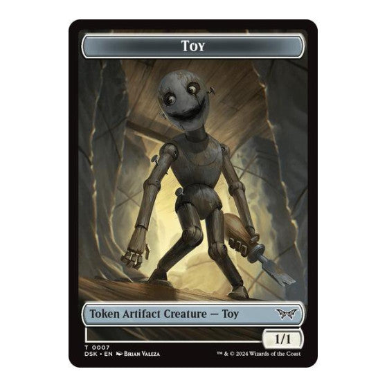 Toy // Treasure Double-Sided Token (DSK) #7 // 15 Token (Foil Near Mint) Duskmourn: House of Horror Magic: The Gathering: 2024