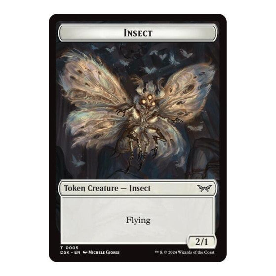 Insect Token (0005) (DSK) #5 Token (Lightly Played) Duskmourn: House of Horror Magic: The Gathering: 2024