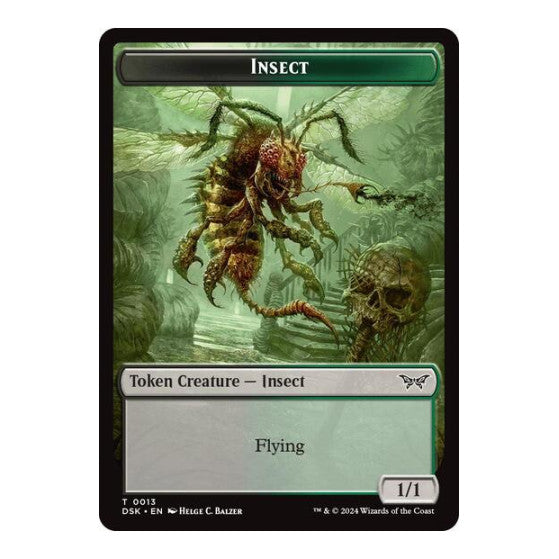 Insect Token (0013) (DSK) #13 Token (Lightly Played) Duskmourn: House of Horror Magic: The Gathering: 2024