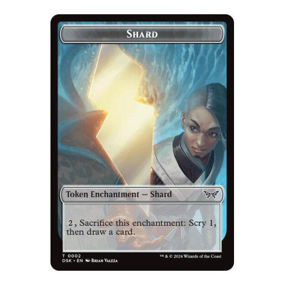 Shard // Manifest Double-Sided Token (DSK) #2 // 18 Token (Lightly Played) Duskmourn: House of Horror Magic: The Gathering: 2024