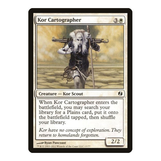 Kor Cartographer (DDI) #13 Common (Lightly Played) Duel Decks: Venser vs. Koth Magic: The Gathering: 2012