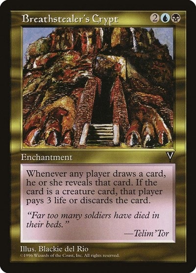 Breathstealer's Crypt (VIS) #127 Rare (Lightly Played) Visions Magic: The Gathering: 1997
