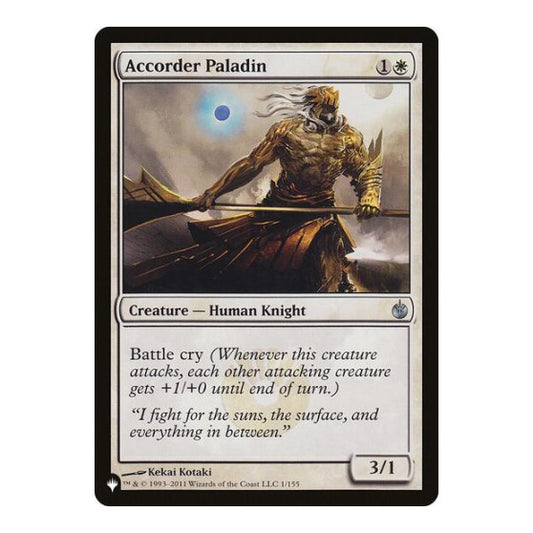 Accorder Paladin (LIST) #1/155 Uncommon (Lightly Played) The List Reprints Magic: The Gathering: 2026