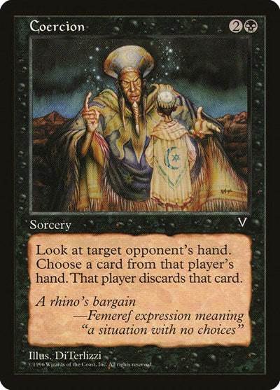 Coercion (VIS) #54 Common (Lightly Played) Visions Magic: The Gathering: 1997
