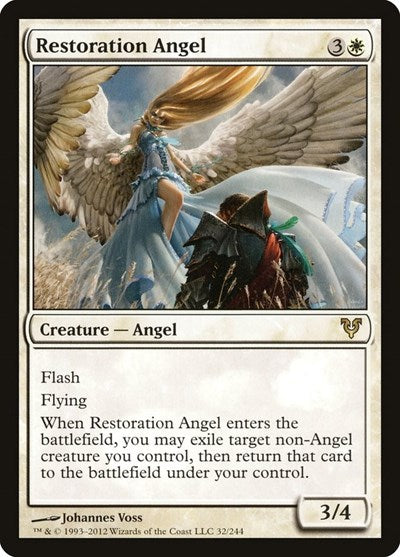 Restoration Angel (AVR) #32 Rare (Near Mint) Avacyn Restored Magic: The Gathering: 2012
