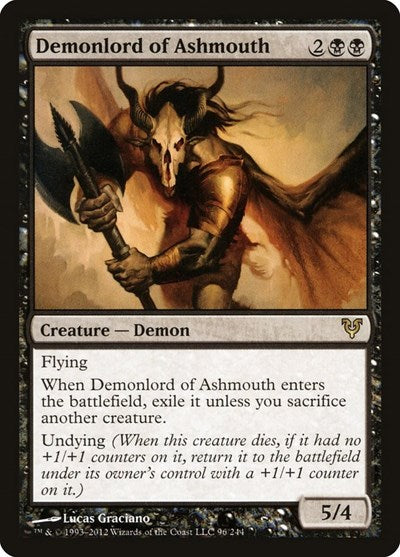 Demonlord of Ashmouth (AVR) #96 Rare (Lightly Played) Avacyn Restored Magic: The Gathering: 2012