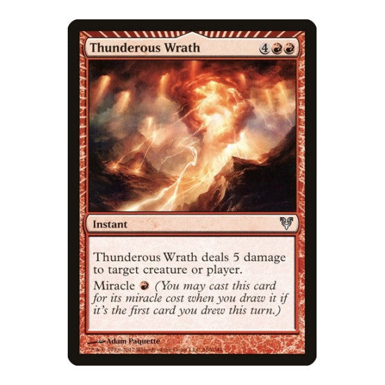 Thunderous Wrath (AVR) #160 Uncommon (Moderately Played) Avacyn Restored Magic: The Gathering: 2012