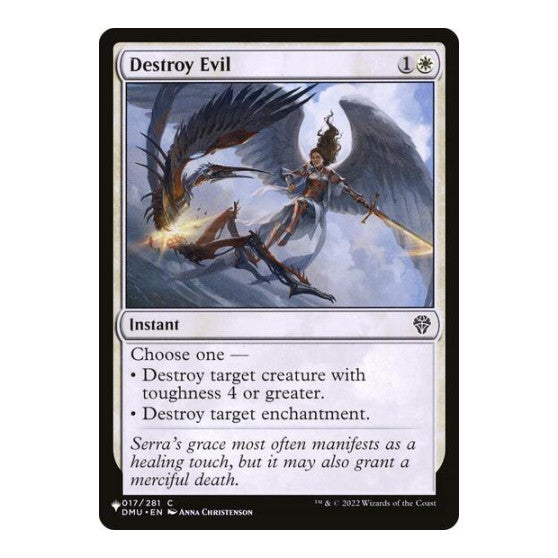 Destroy Evil (LIST) #017/281 Common (Lightly Played) The List Reprints Magic: The Gathering: 2026