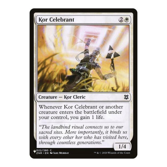 Kor Celebrant (LIST) #022/280 Common (Lightly Played) The List Reprints Magic: The Gathering: 2026