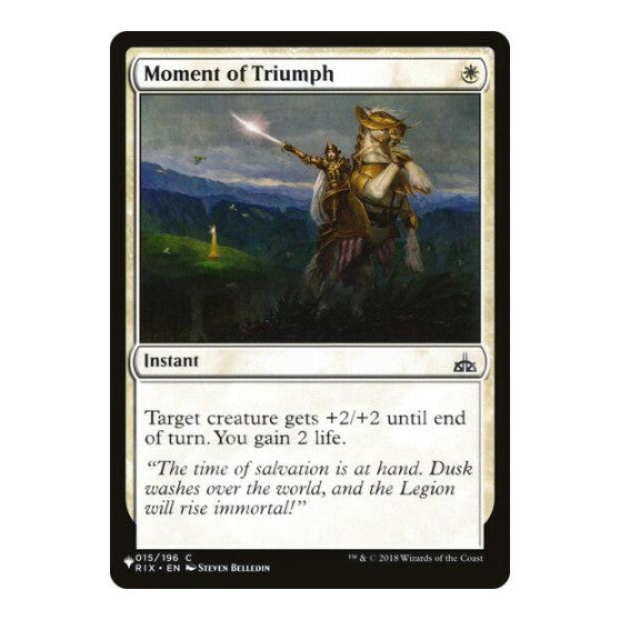 Moment of Triumph (LIST) #015/196 Common (Lightly Played) The List Reprints Magic: The Gathering: 2026