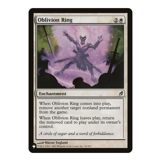 Oblivion Ring (LIST) #34/301 Common (Lightly Played) The List Reprints Magic: The Gathering: 2026