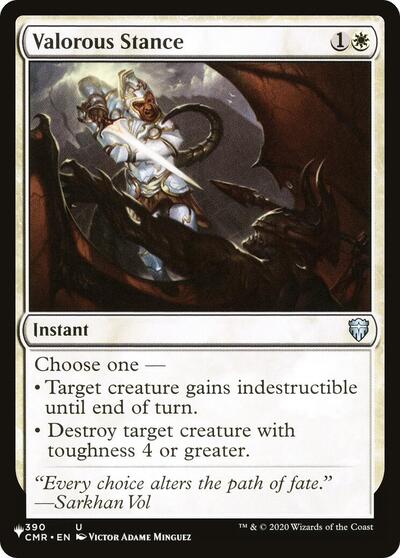 Valorous Stance CMR (LIST) #CMR-390 Uncommon (Lightly Played) The List Reprints Magic: 2026