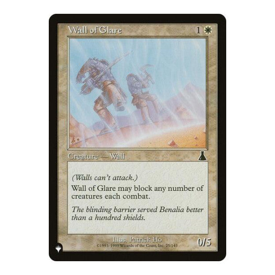 Wall of Glare (LIST) #25/143 Common (Lightly Played) The List Reprints Magic: The Gathering: 2026