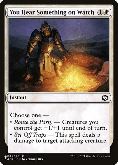 You Hear Something on Watch (LIST) #042/281 Common (Lightly Played) The List Reprints Magic: The Gathering: 2026