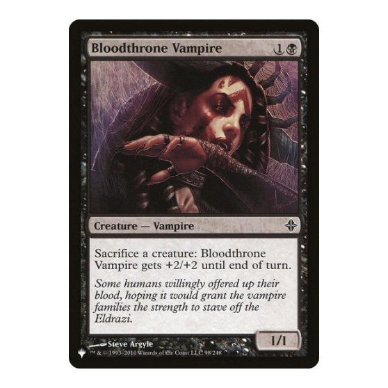 Bloodthrone Vampire (LIST) #98/248 Common (Lightly Played) The List Reprints Magic: The Gathering: 2026