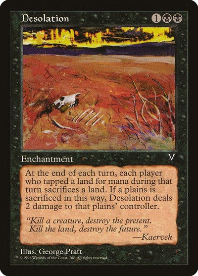Desolation (VIS) #58 Uncommon (Lightly Played) Visions Magic: The Gathering: 1997