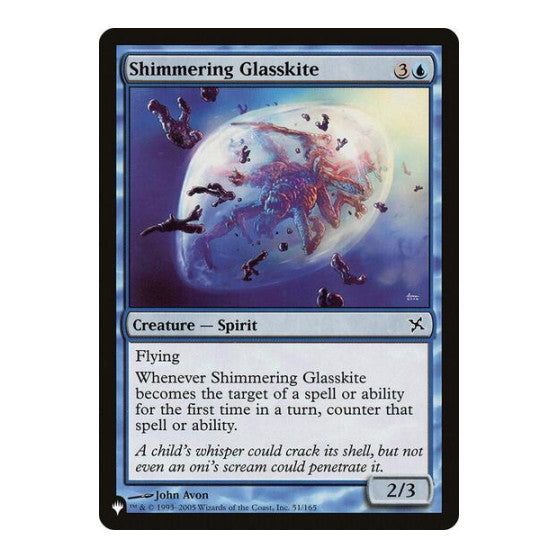 Shimmering Glasskite (LIST) #51/165 Common (Lightly Played) The List Reprints Magic: The Gathering: 2026