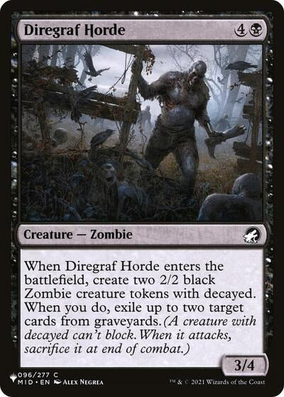 Diregraf Horde (LIST) #096/277 Common (Lightly Played) The List Reprints Magic: The Gathering: 2026