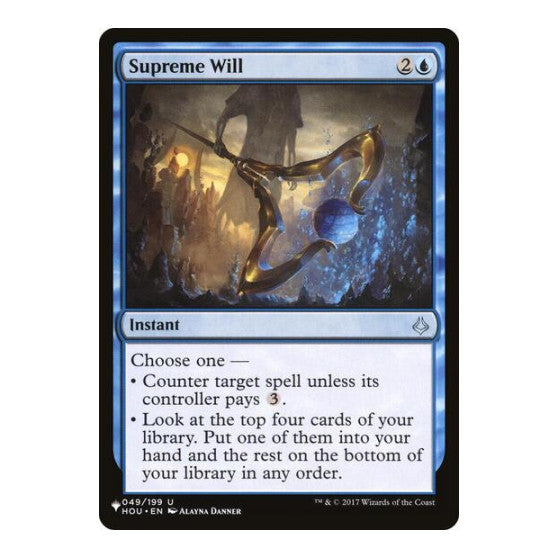 Supreme Will (LIST) #049/199 Uncommon (Lightly Played) The List Reprints Magic: The Gathering: 2026