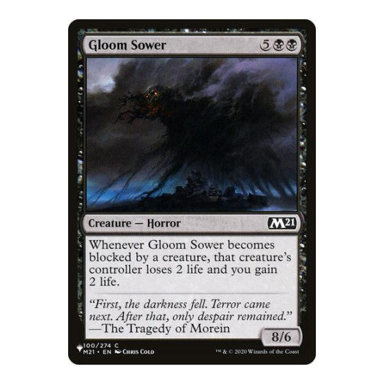 Gloom Sower (LIST) #100/274 Common (Lightly Played) The List Reprints Magic: The Gathering: 2026