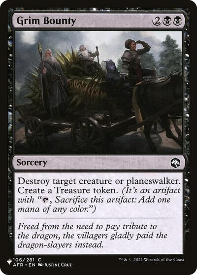 Grim Bounty (LIST) #106/281 Common (Lightly Played) The List Reprints Magic: The Gathering: 2026