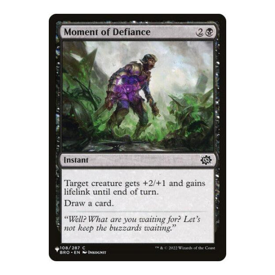 Moment of Defiance (LIST) #108/012 Common (Lightly Played) The List Reprints Magic: The Gathering: 2026