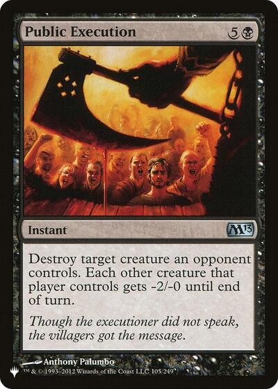 Public Execution (LIST) #105/249 Uncommon (Moderately Played) The List Reprints Magic: The Gathering: 2026