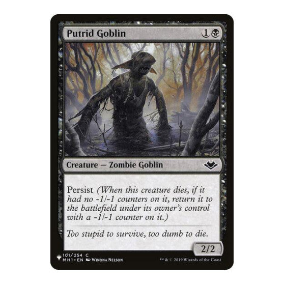 Putrid Goblin (LIST) #101/254 Common (Lightly Played) The List Reprints Magic: The Gathering: 2026