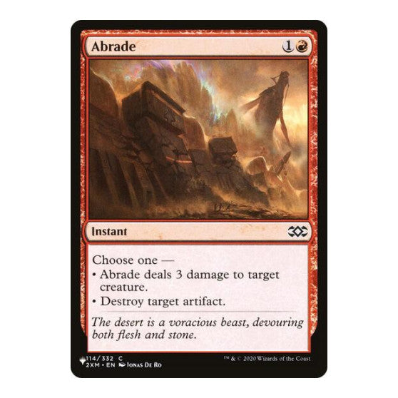 Abrade (2XM) (LIST) #114/332 Common (Lightly Played) The List Reprints Magic: The Gathering: 2026