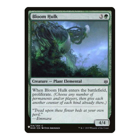 Bloom Hulk (LIST) #154/264 Common (Lightly Played) The List Reprints Magic: The Gathering: 2026