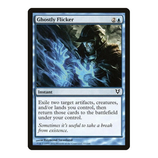 Ghostly Flicker (AVR) #57 Common (Moderately Played) Avacyn Restored Magic: The Gathering: 2012