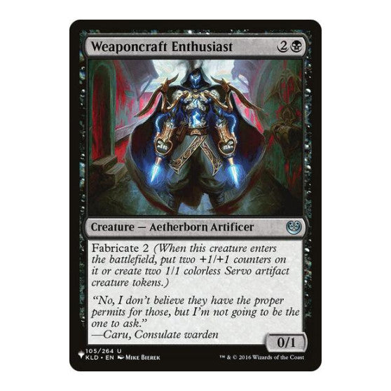 Weaponcraft Enthusiast (LIST) #105/264 Uncommon (Lightly Played) The List Reprints Magic: The Gathering: 2026