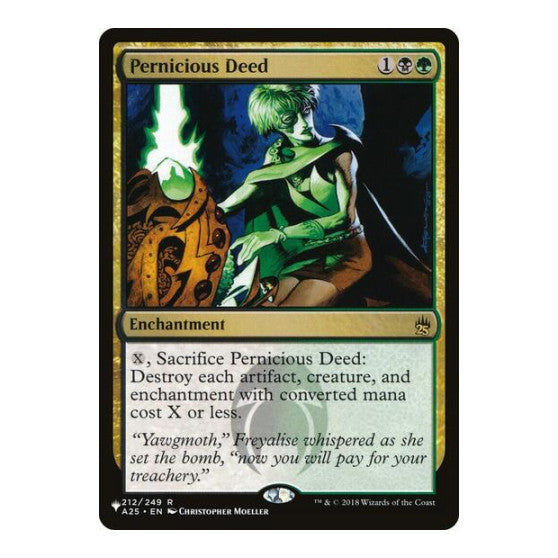 Pernicious Deed (LIST) #212/249 Rare (Lightly Played) The List Reprints Magic: The Gathering: 2026