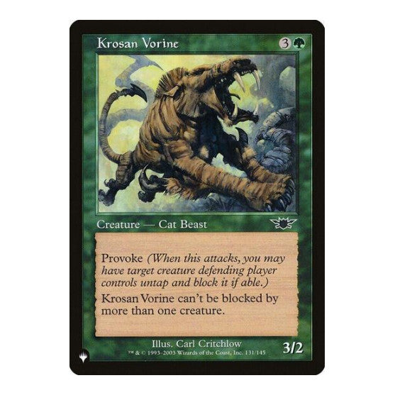 Krosan Vorine (LIST) #131/145 Common (Lightly Played) The List Reprints Magic: The Gathering: 2026