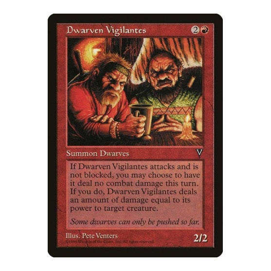 Dwarven Vigilantes (VIS) #77 Common (Lightly Played) Visions Magic: The Gathering: 1997